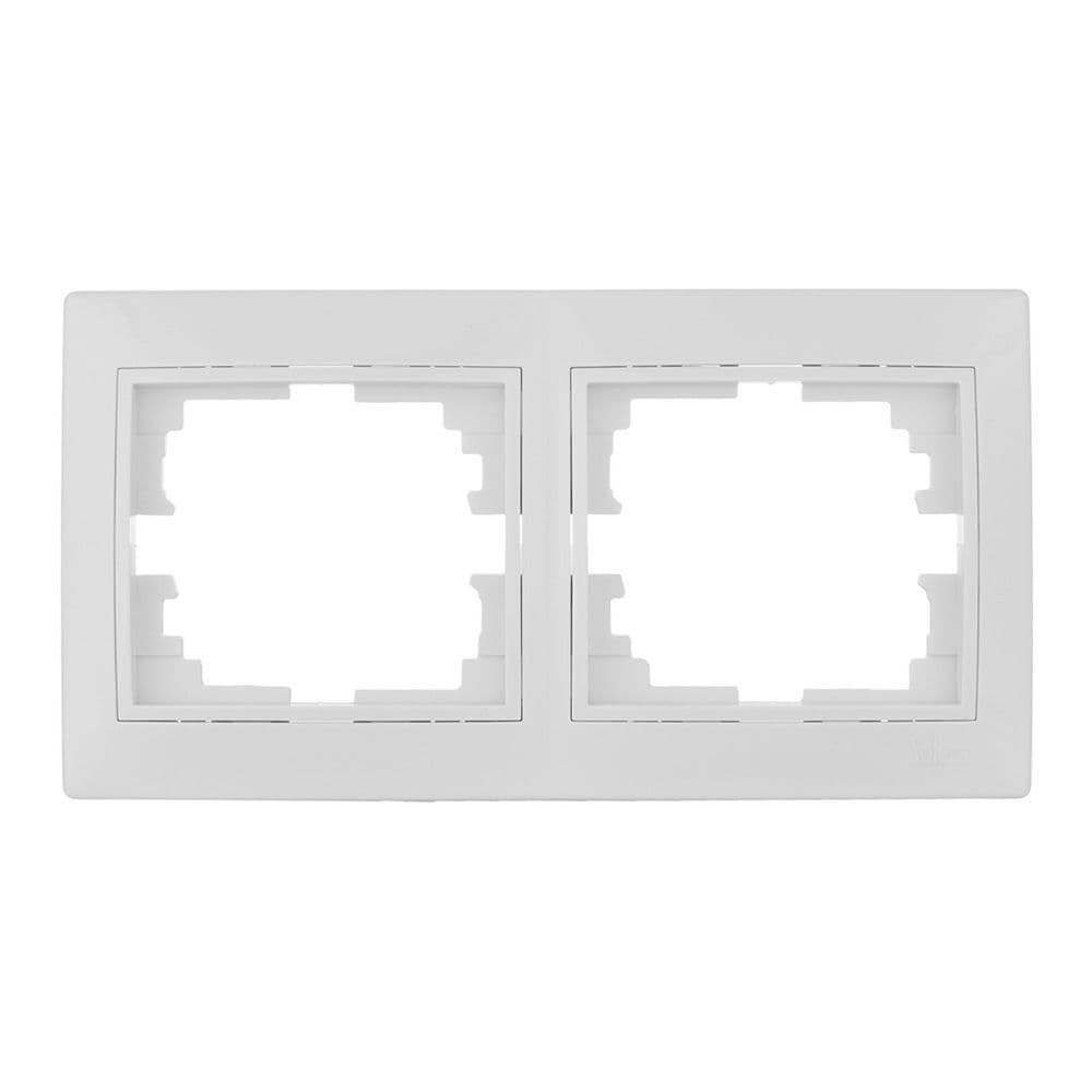 MARCO PARA 2 ELEMENTOS HORIZONTAL BLANCO 154x81x10mm SERIE EUROPA SOLERA ERP72U