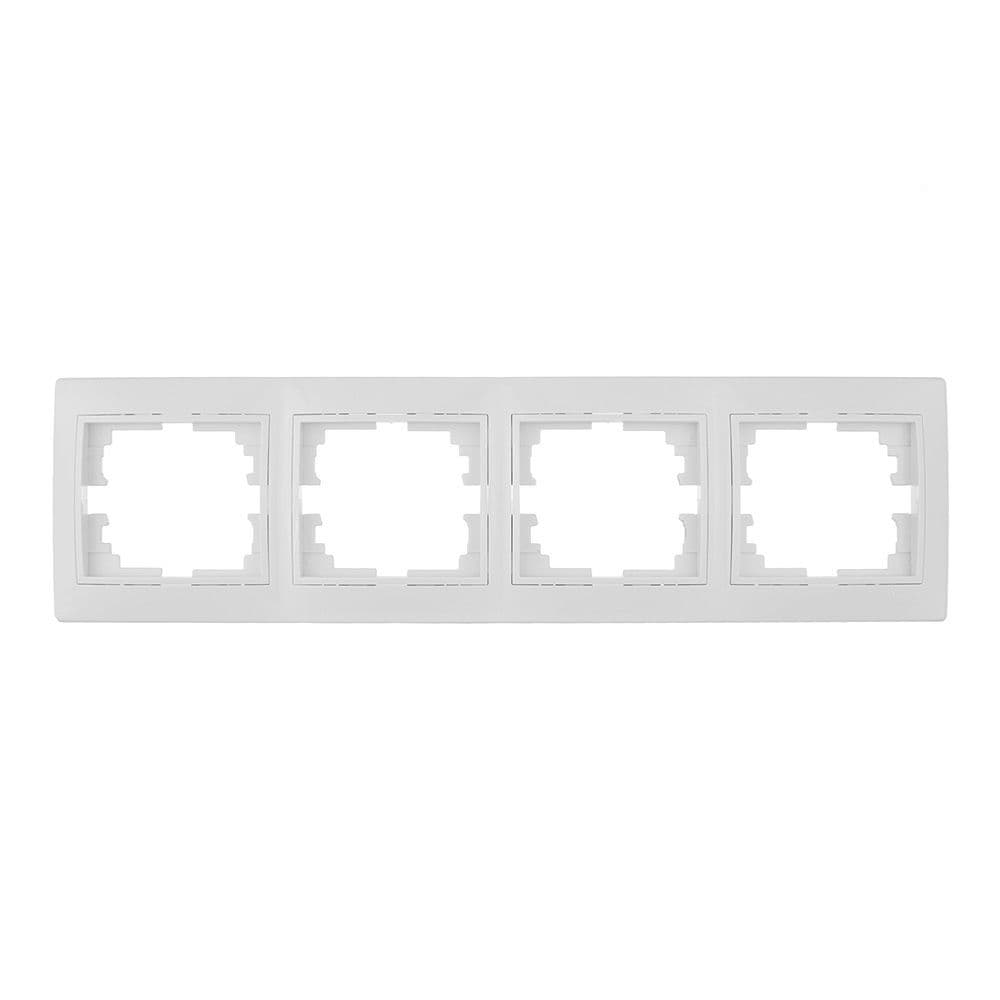 MARCO HORIZONTAL PARA 4 ELEMENTOS BLANCO 296x81x10mm SERIE EUROPA SOLERA ERP74U