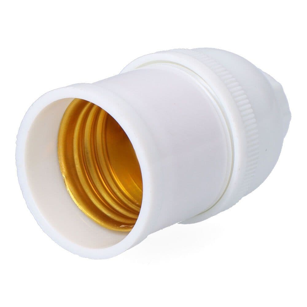 PORTALÁMPARAS CORRIENTE E27 BLANCO (RETRACTILADO)