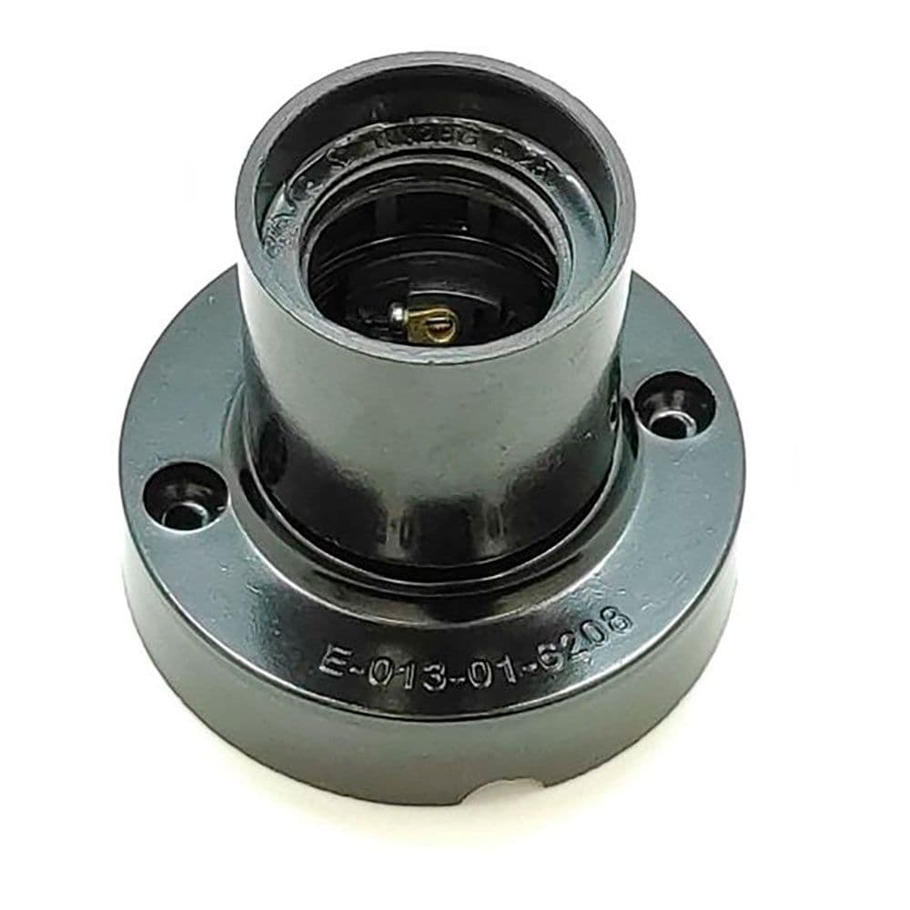 PORTALÁMPARAS SUPERFICIE E27 4 A 250 V~ NEGRO Ø67 x 57 mm