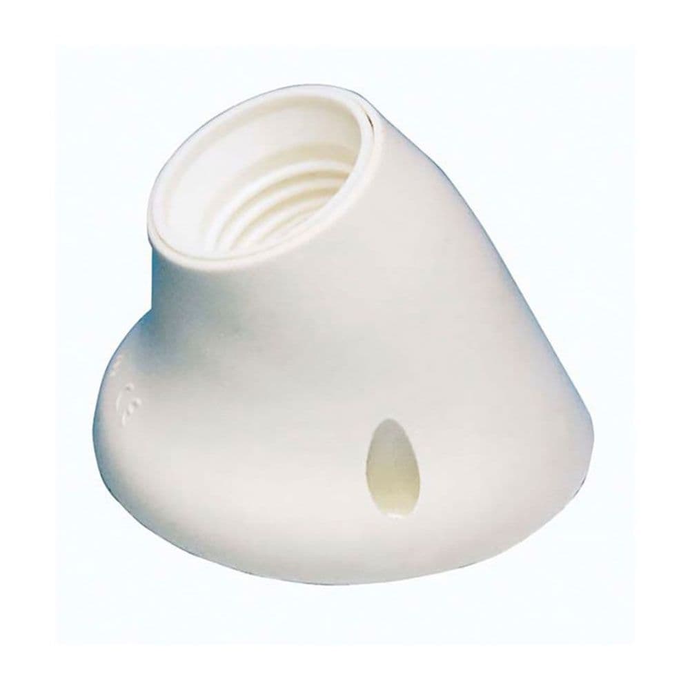 PORTALÁMPARAS SUPERFICIE ZÓCALO CURVO E27 BLANCO