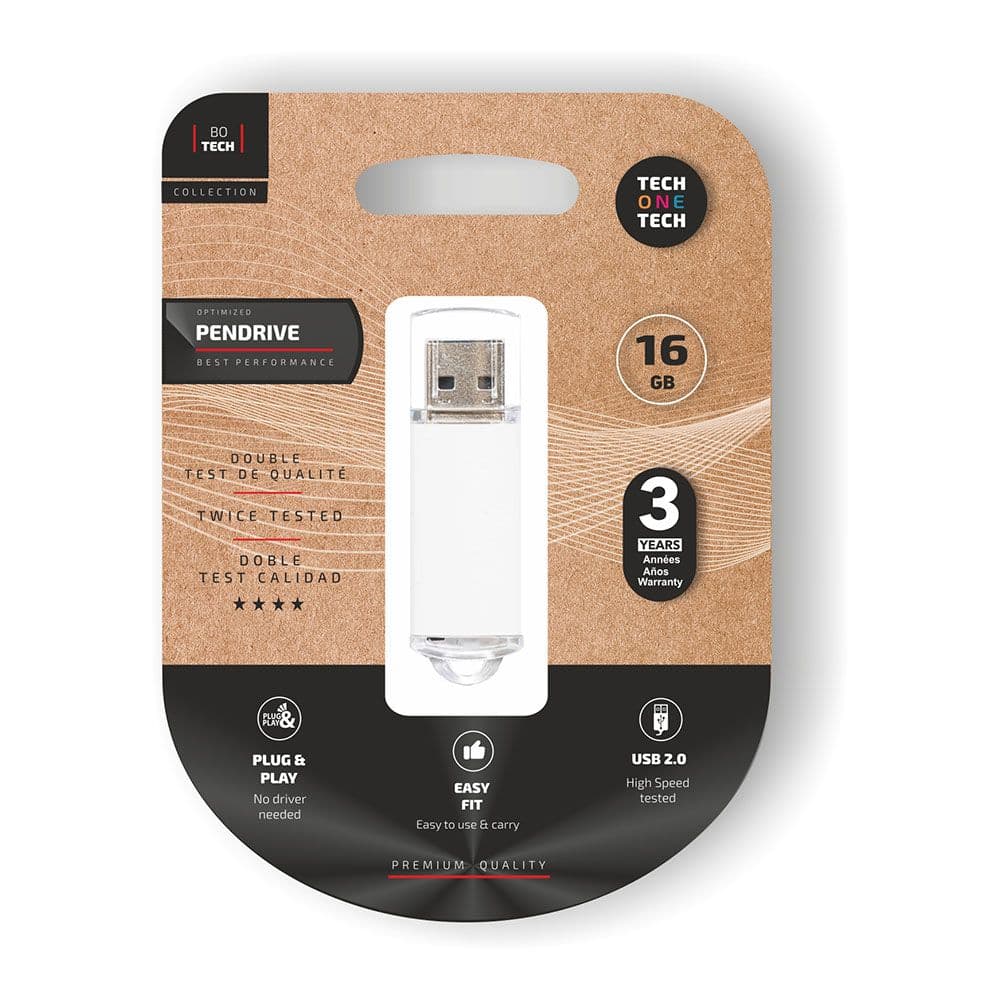 MEMORIA USB BASIC WHITE PENDRIVE 16 GB TIPO A