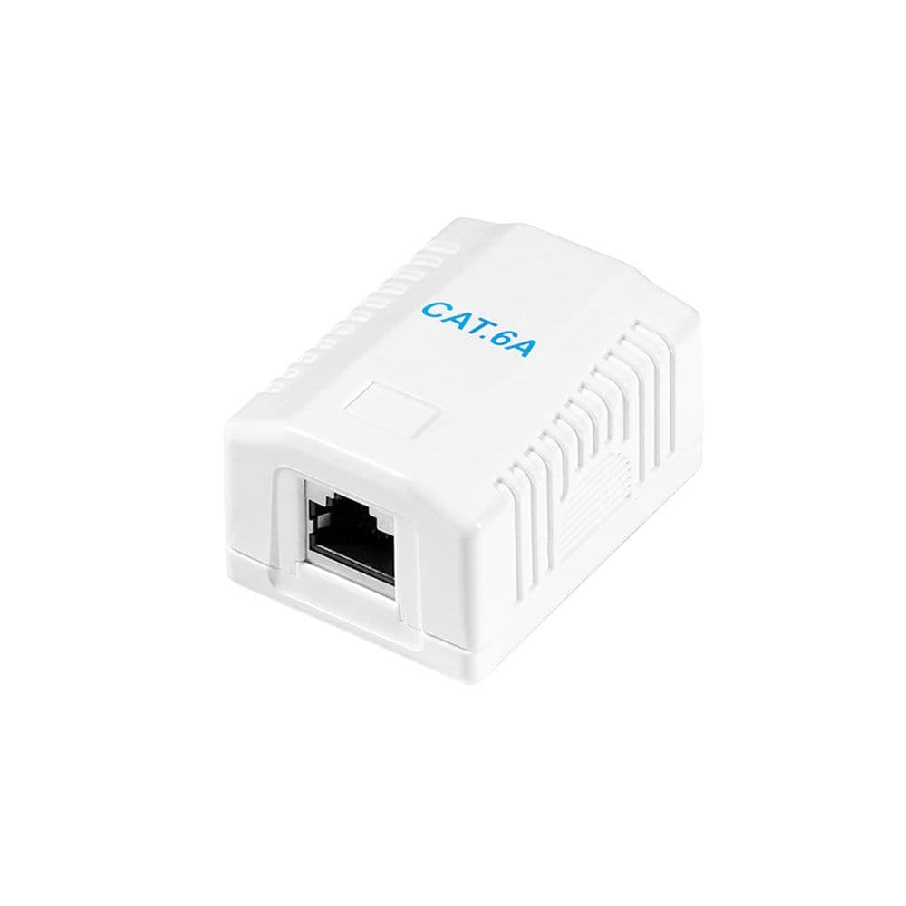 CAJA DE SUPERFICIE 1 CONECTOR RJ45 CAT. 6A APANTALLADO