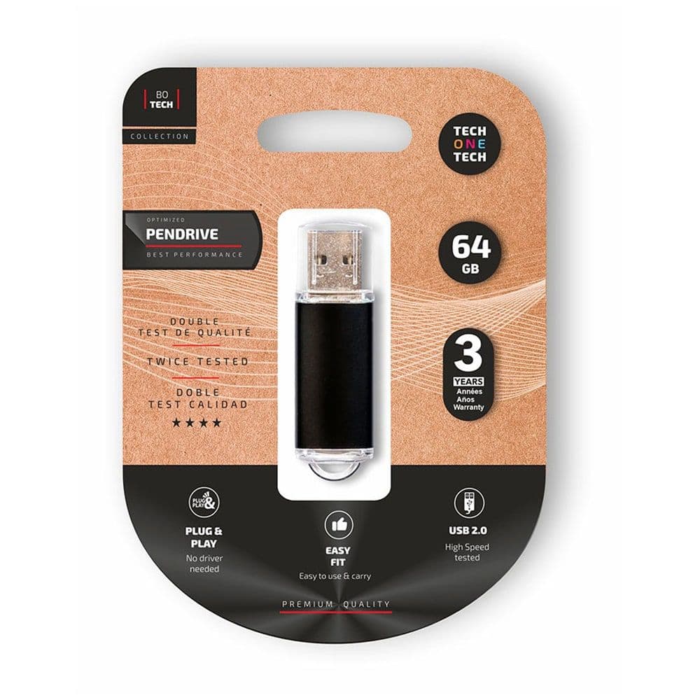 BASIC BLACK PENDRIVE 64 GB MEMORIA USB