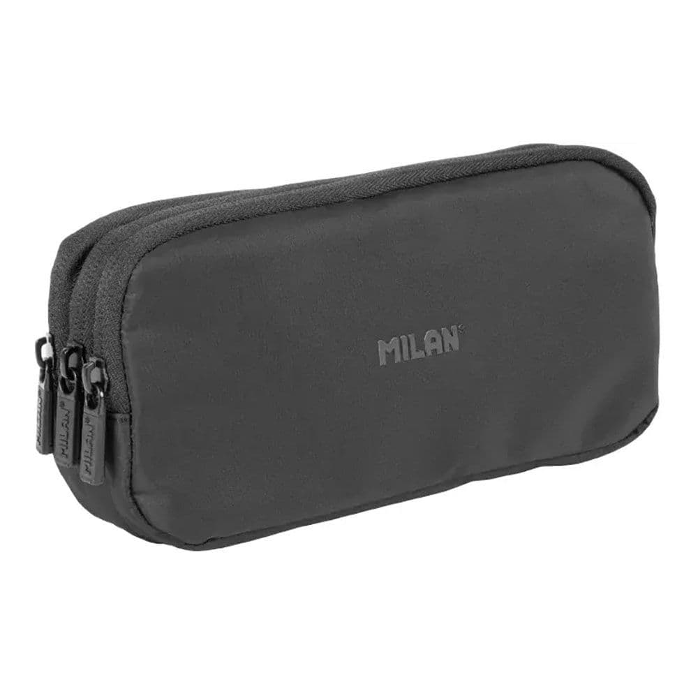 ESTUCHE PORTATODO 3 CREMALLERAS SERIE SHADOW NEGRO