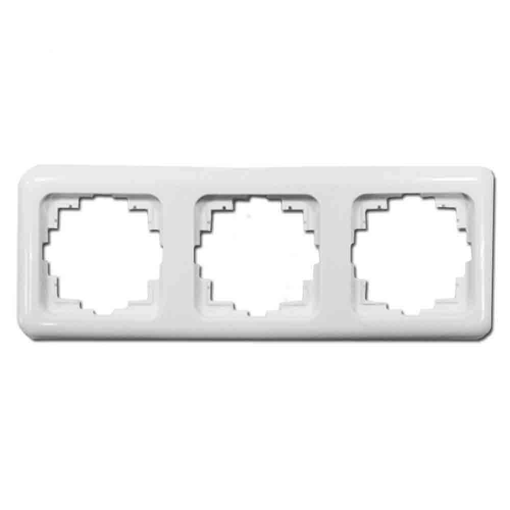 MARCO 3 ELEMENTOS EMPOTRAR "SERIE TERM" BLANCO 80x220mm (BOLSA BLISTER)