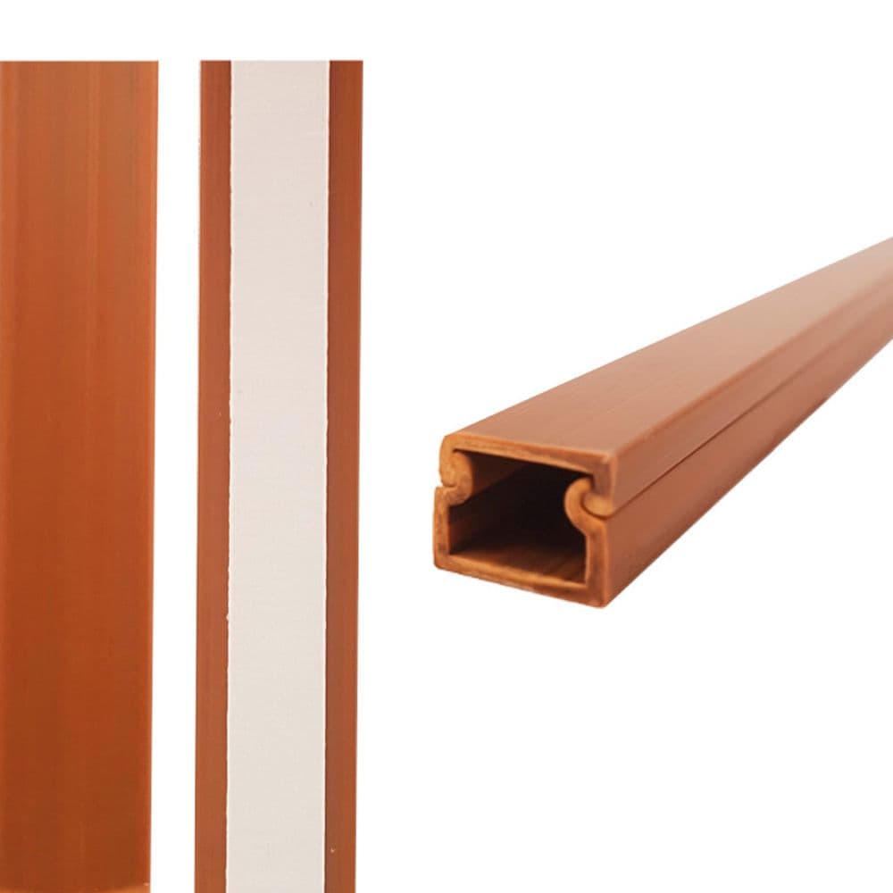 MINI CANAL ADHESIVA MADERA OSCURA 2 m 10 x 10 mm (PRECIO POR METRO)