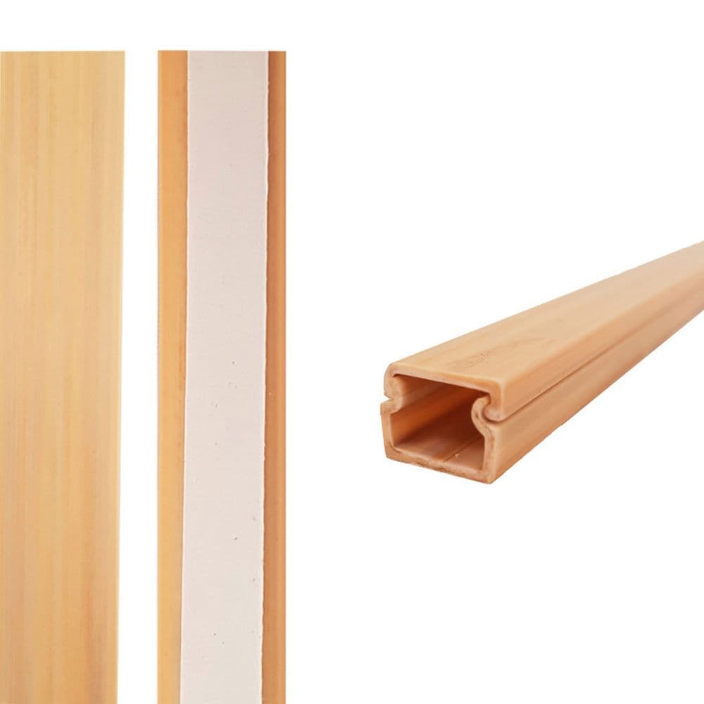 MINI CANAL ADHESIVA MADERA CLARA 2 m 13 x 10 mm (PRECIO POR METRO)