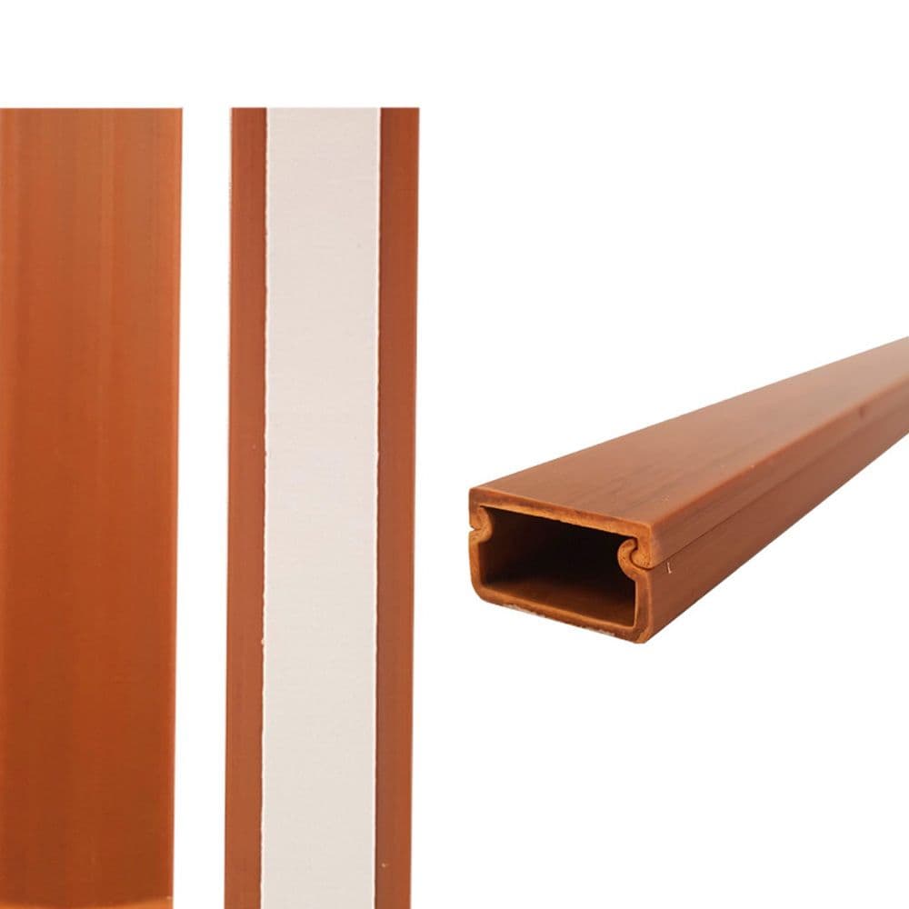 MINI CANAL ADHESIVA MADERA OSCURA 2 m 19 x 11 mm (PRECIO POR METRO)