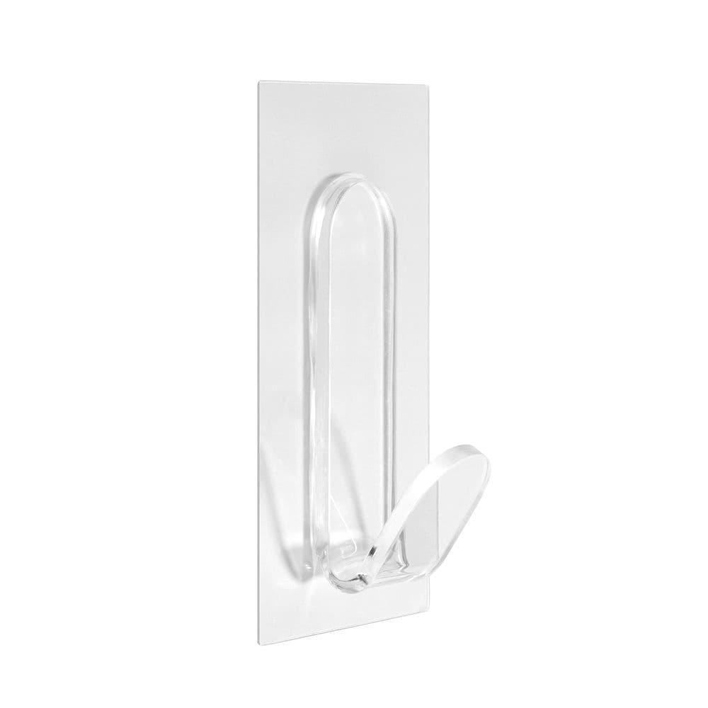 COLGADOR ADHERENTE REUTILIZABLE "J" TRANSPARENTE 1296-0 INOFIX