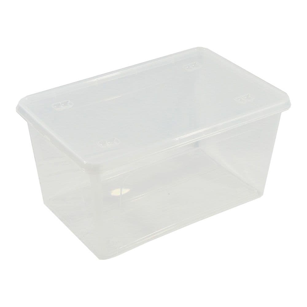 CAJA TRANSPARENTE MULTIUSOS CON TAPA 44 l - 58,5 x 39 x 30 cm