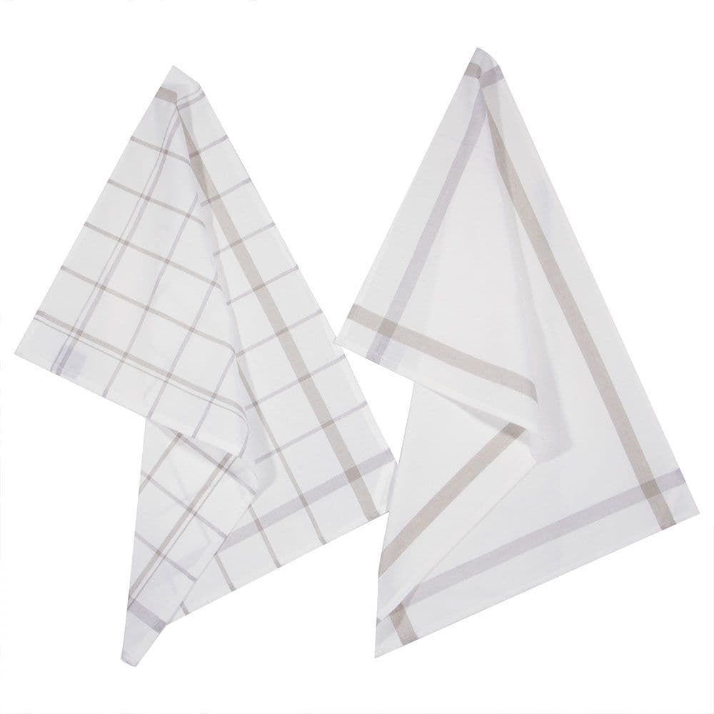 TRAPOS DE COCINA MODELO CUADROS COLOR GRIS 45 x 70 cm, 2 uds