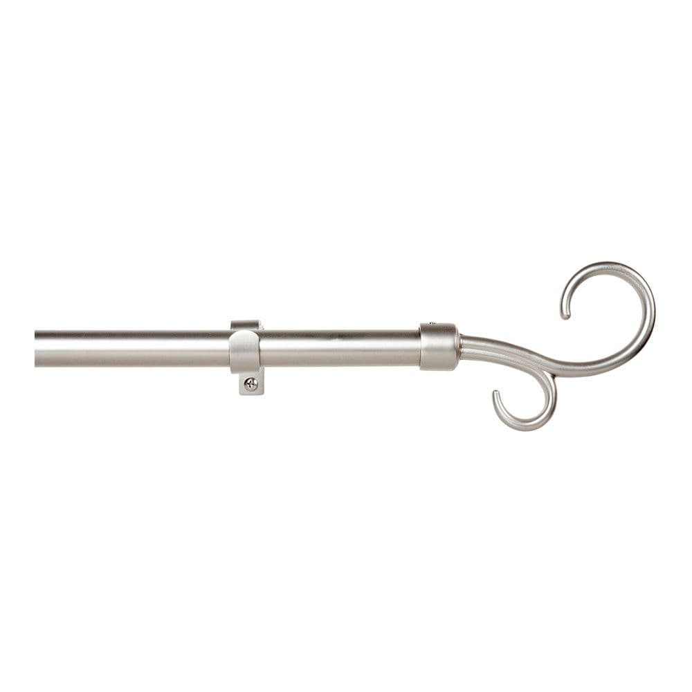 KIT BARRA CORTINA BÁCULO PLATA EXTENSIBLE DE 160 - 300 cm