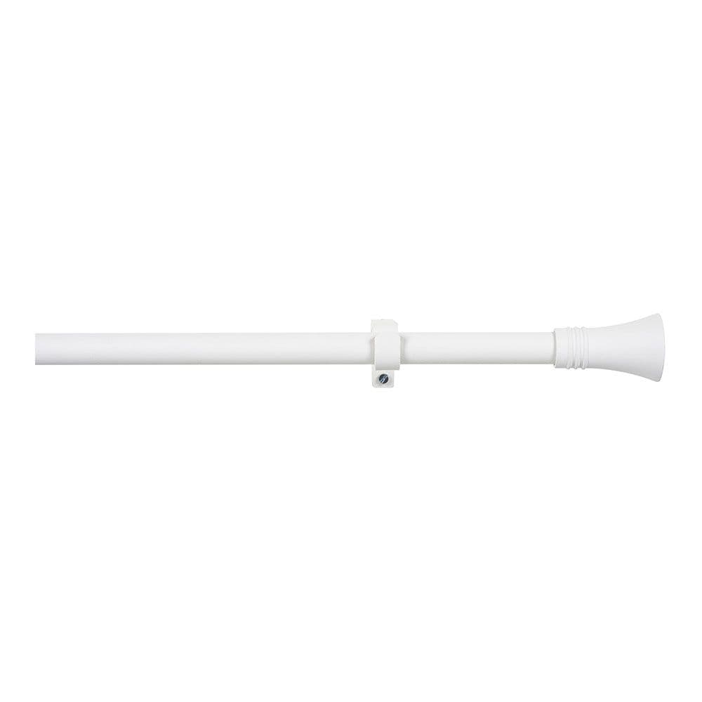 KIT BARRA CORTINA BLANCO CONO EXTENSIBLE DE 110 A 200 cm