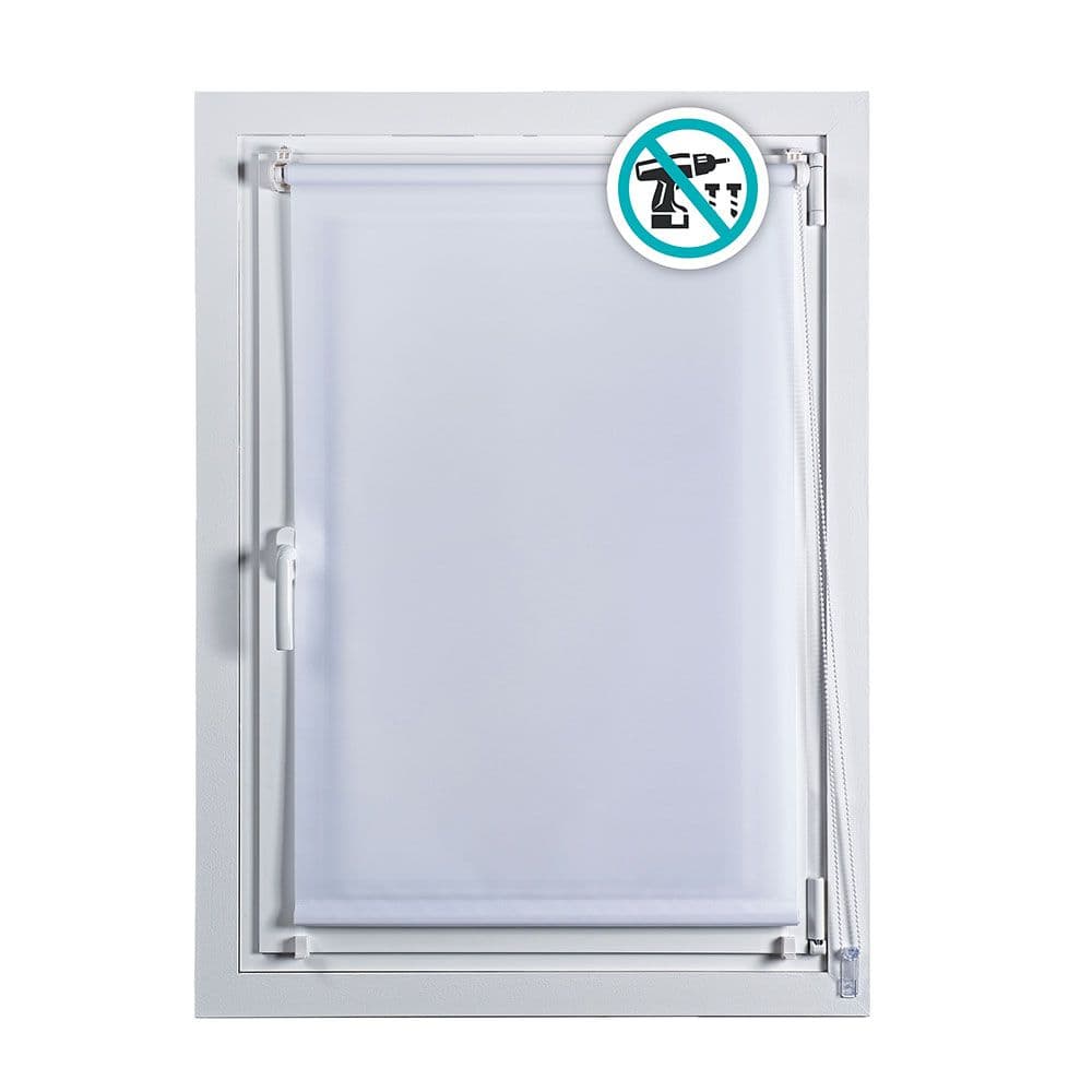 ESTOR ENROLLABLE CLIP & FIX BLANCO NIEVE 90 x 180 cm