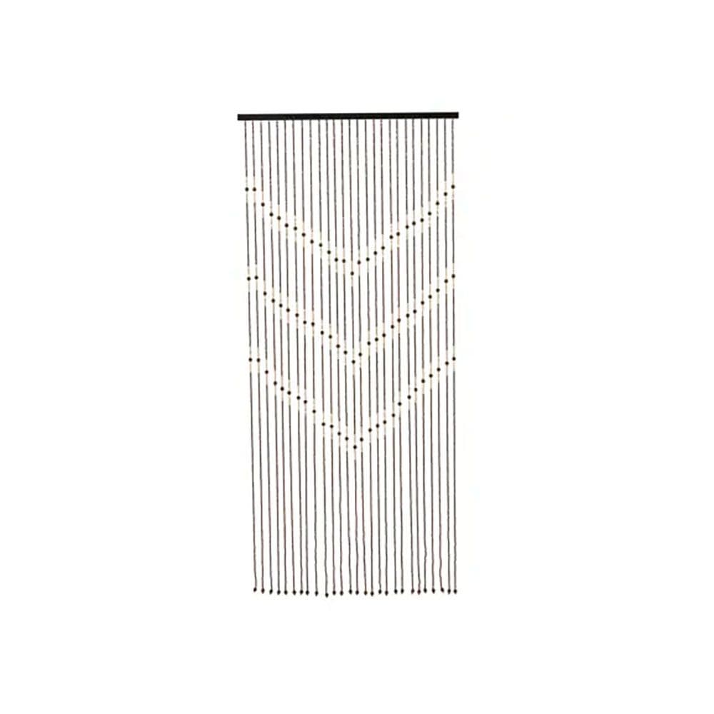 CORTINA PARA PUERTA DE BAMBÚ A RAYAS Y BARRA DE BAMBÚ 90 x 200 cm