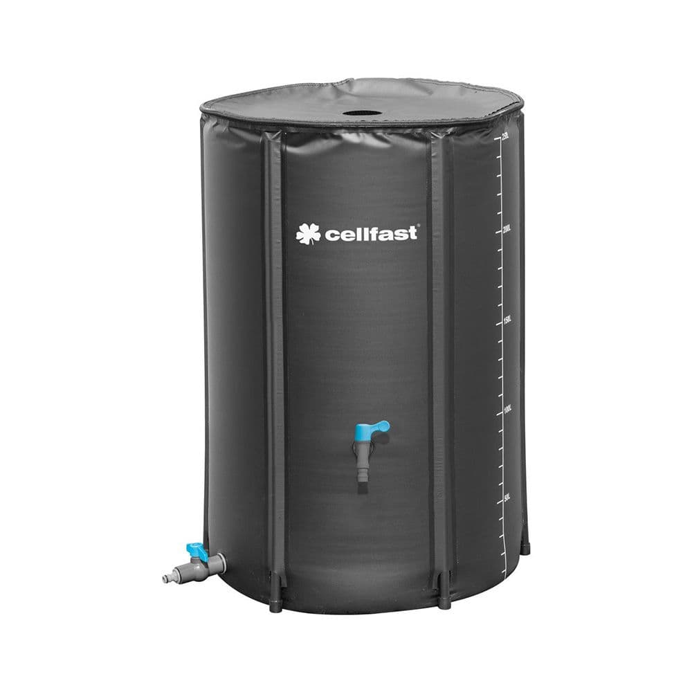 DEPÓSITO RECOLECTOR PARA AGUA DE LLUVIA PLEGABLE, CAPACIDAD DE 250 l. Ø 60 x 90 cm
