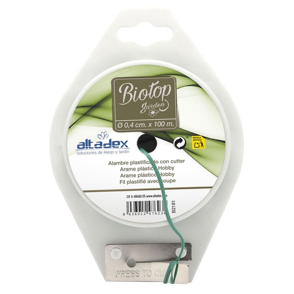 ALAMBRE PLASTIFICADO VERDE, Ø2 mm x 100 m