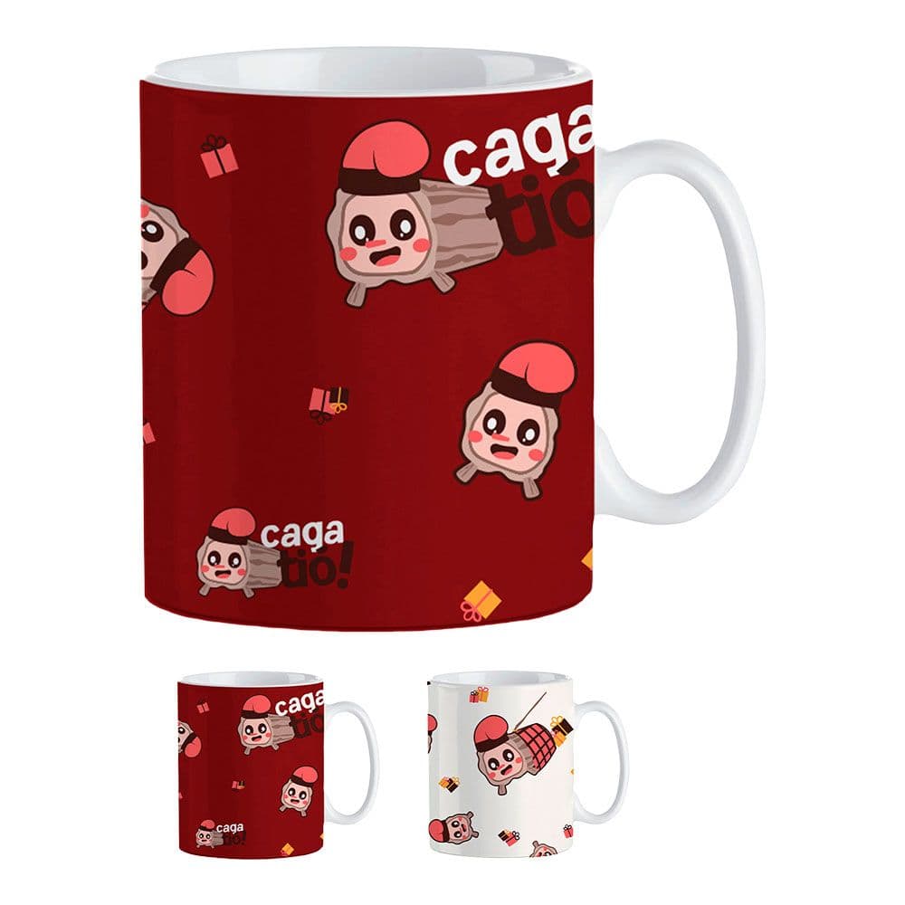TAZA CAGA TIÓ 330 ml EN CAJA REGALO, MODELOS VARIADOS