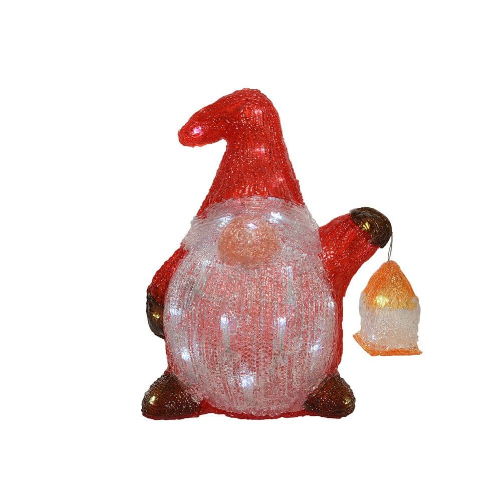 FIGURA GNOMO 40 LEDS ACRILICO EXTERIOR 25x17x29cm