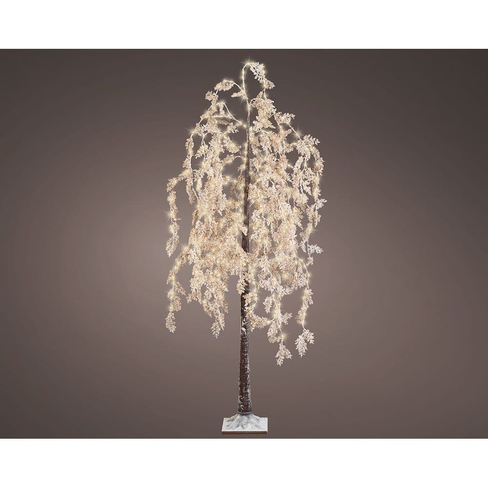 ÁRBOL MICROLED SAUCE NEVADO, Ø80cm x 210cm BLANCO CÁLIDO