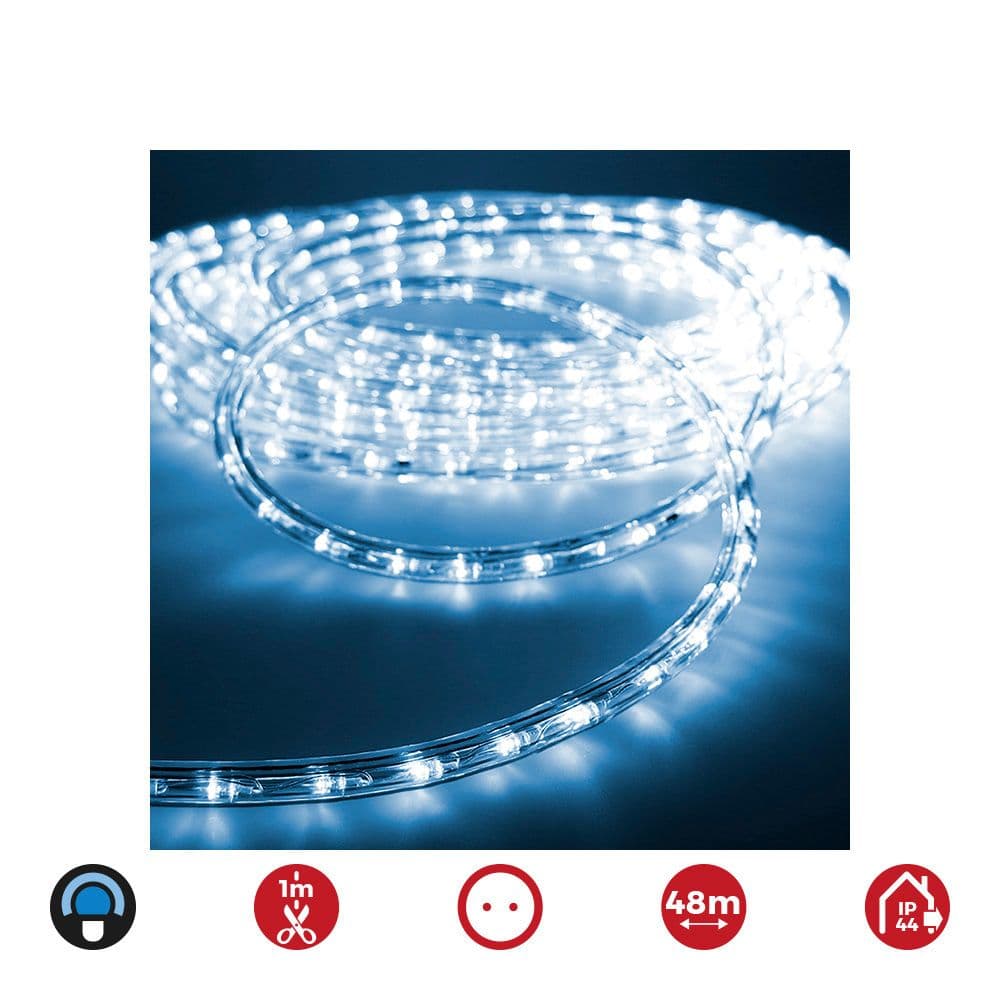 TUBO FLEXILED 2 VIAS FIJO 48 m 30 LEDS/m IP44 AZUL