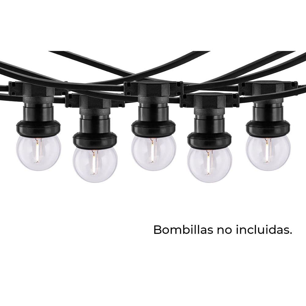 GUIRNALDA 10 PORTALÁMPARAS 2000 W 50-60 Hz 220-240 V E27 IP44 10 m