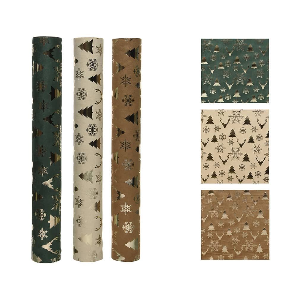 CAMINO DE MESA DE TERCIOPELO MOTIVOS NAVIDEÑOS 35 x 200 cm, COLORES SURTIDOS