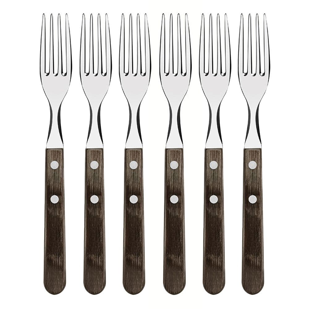 TENEDOR DE MESA JUMBO POLYWOOD CASTAÑO 20,5 cm 6 uds