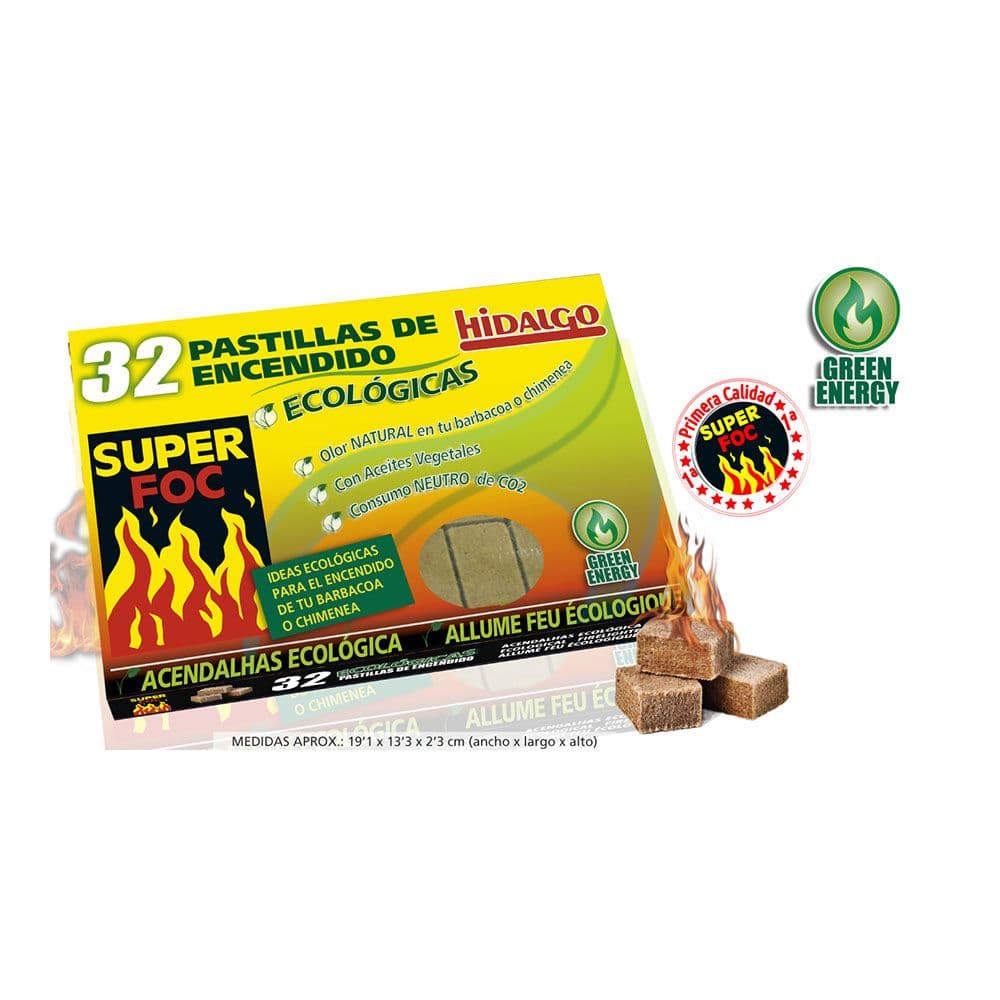 PASTILLAS DE ENCENDIDO ECOLÓGICAS, 32 uds