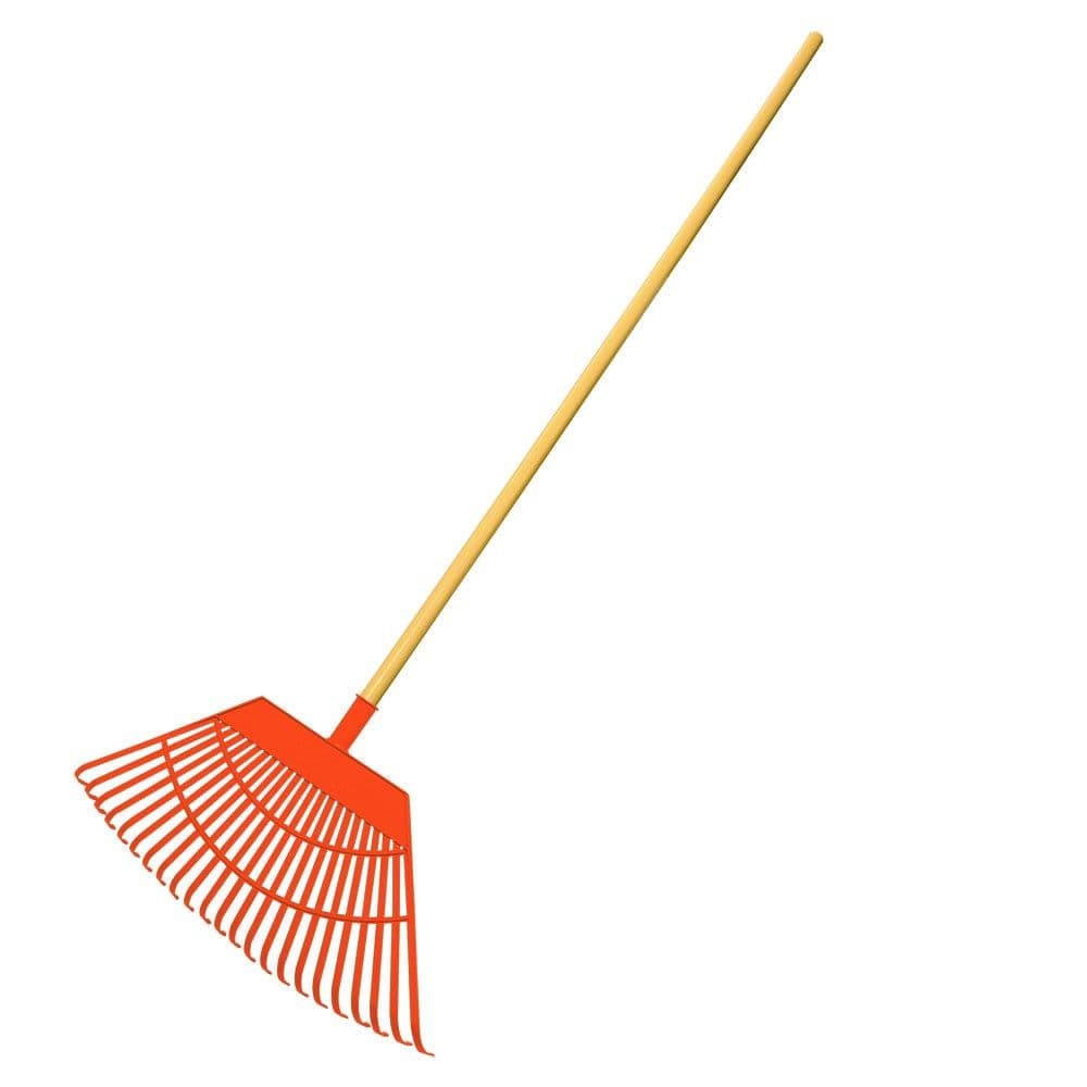 RASTRILLO DE CÉSPED, COLOR NARANJA, 55 x 31 x 116 cm