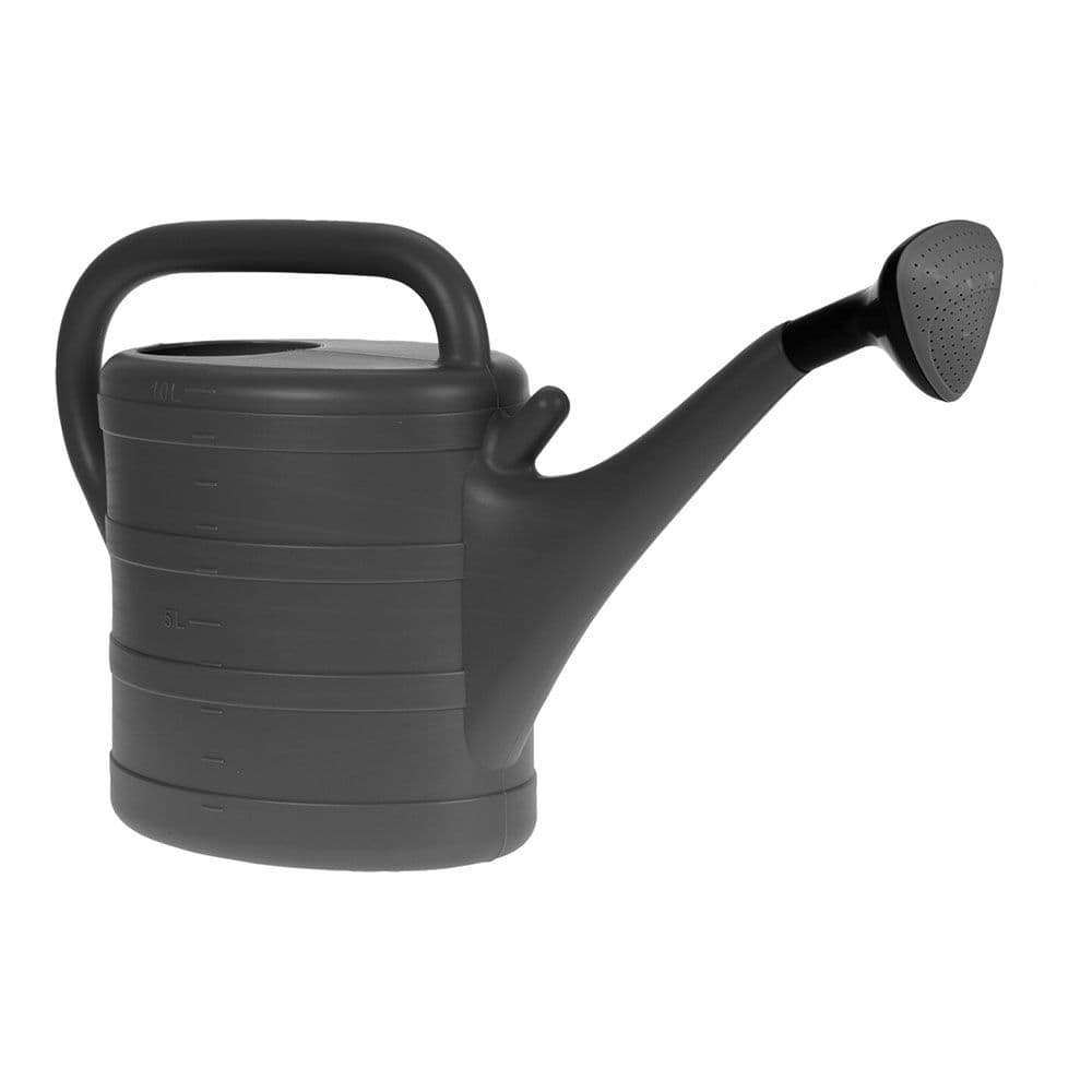 REGADERA DE POLIPROPILENO, CON CABEZA DE SPRAY, COLOR NEGRO, 10 L