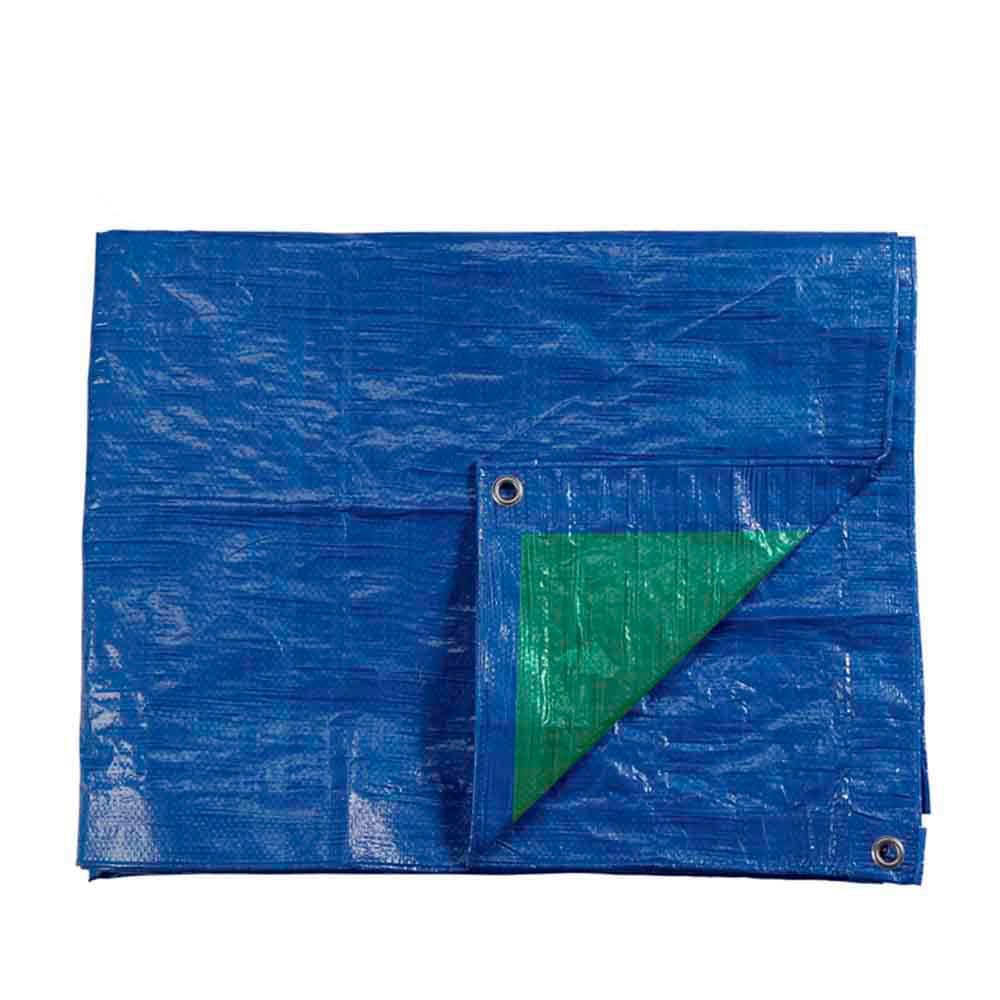 TOLDO POLIETILENO DE DOBLE CARA COLOR AZUL/VERDE, DENSIDAD 90 g / m², 5 x 8 m