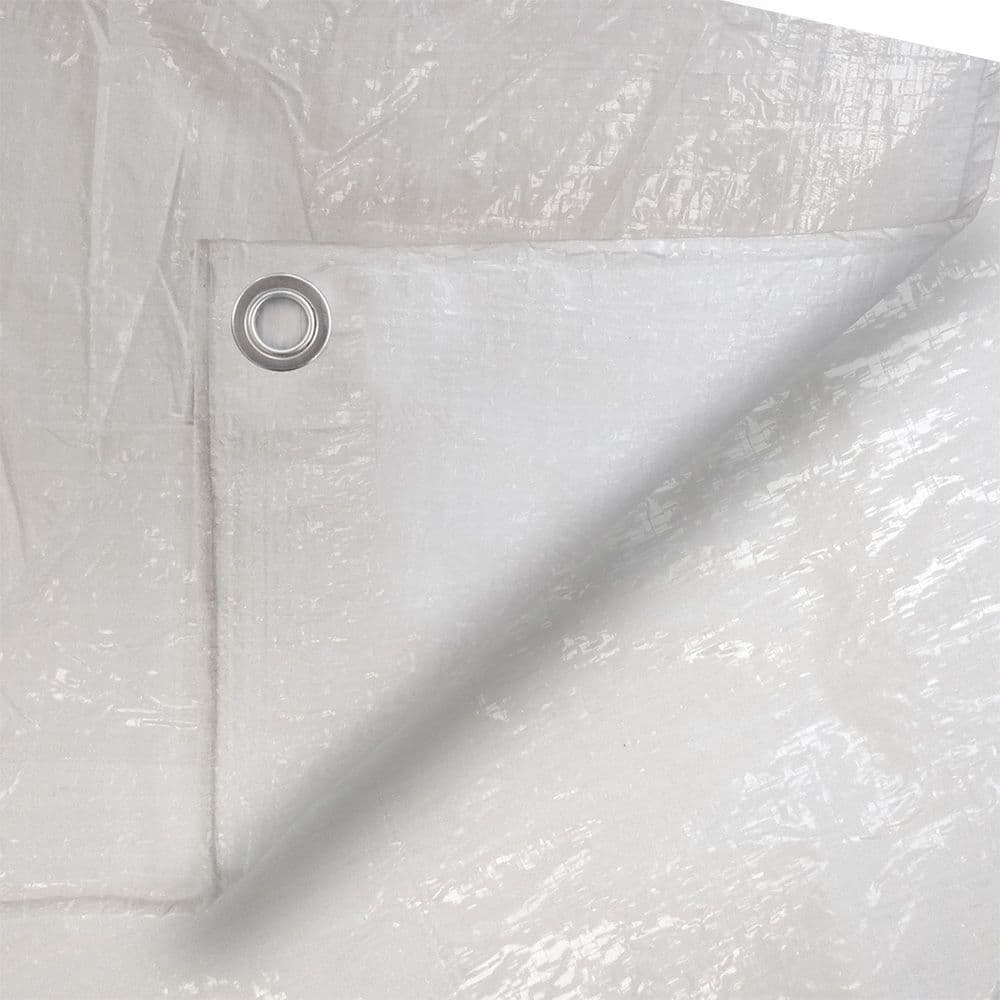 TOLDO POLIETILENO DE DOBLE CARA COLOR BLANCO, DENSIDAD 90 g / m², 4 x 5 m