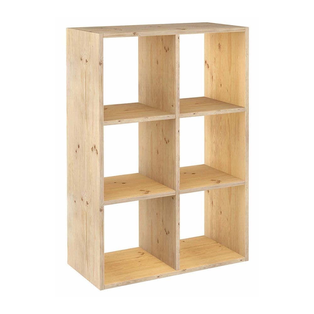 ESTANTERIA MODULAR 6 CUBOS DINAMIC PINO MACIZO 70,8 x 33 x 105,4 cm