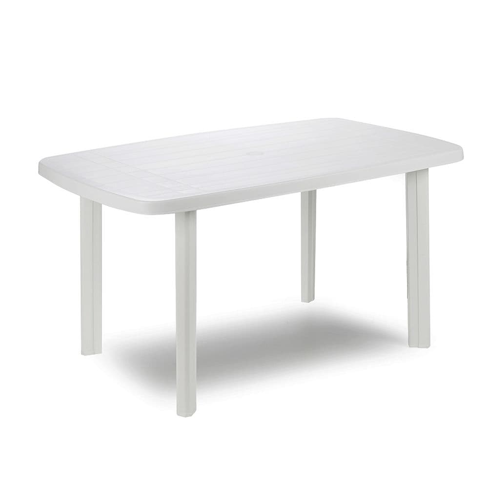 MESA OVALADA FARO COLOR BLANCO PARA EXTERIOR 72 x 137 x 85 cm