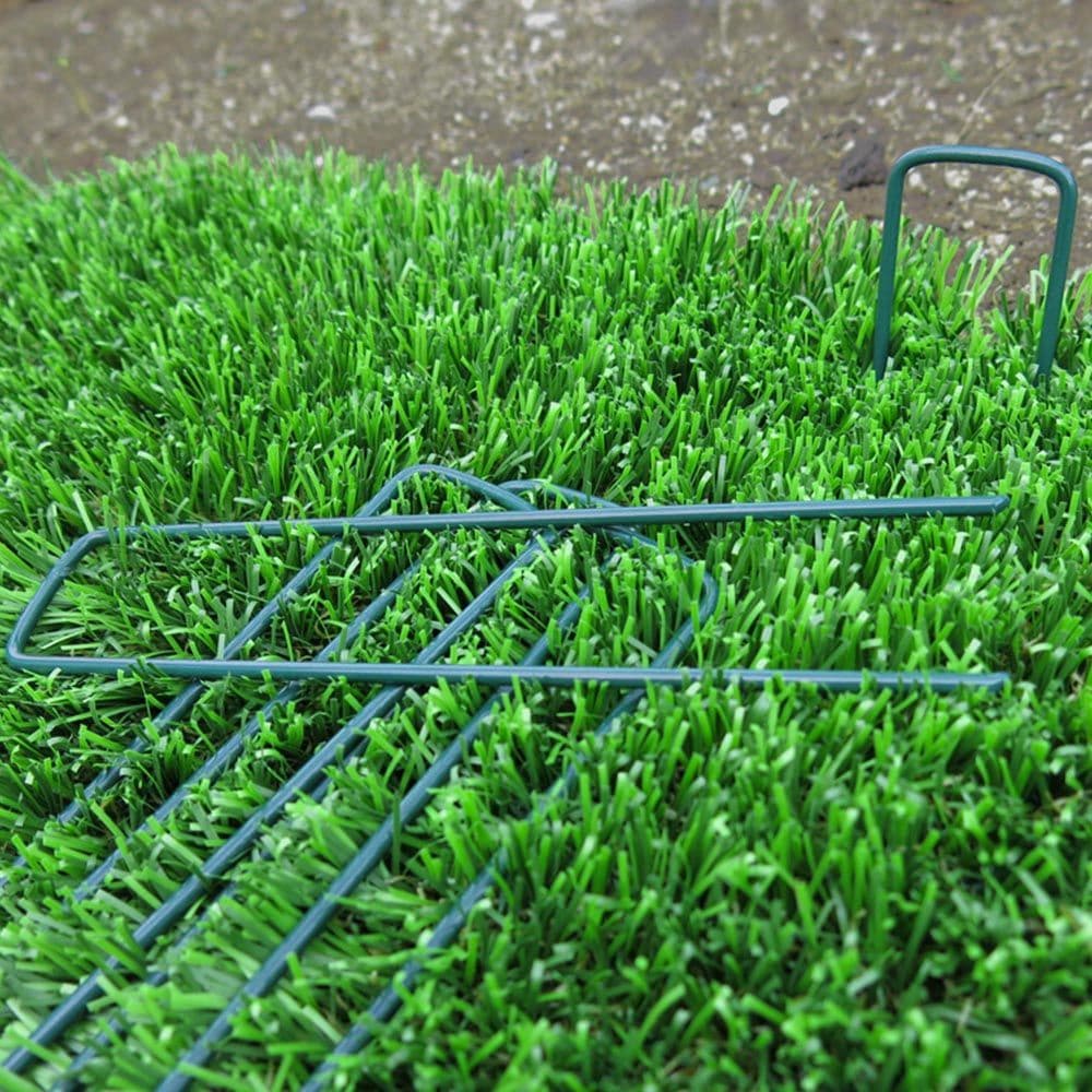 GRAPAS METALICAS COLOR VERDE 17 x 3,5 cm, 10 unidades