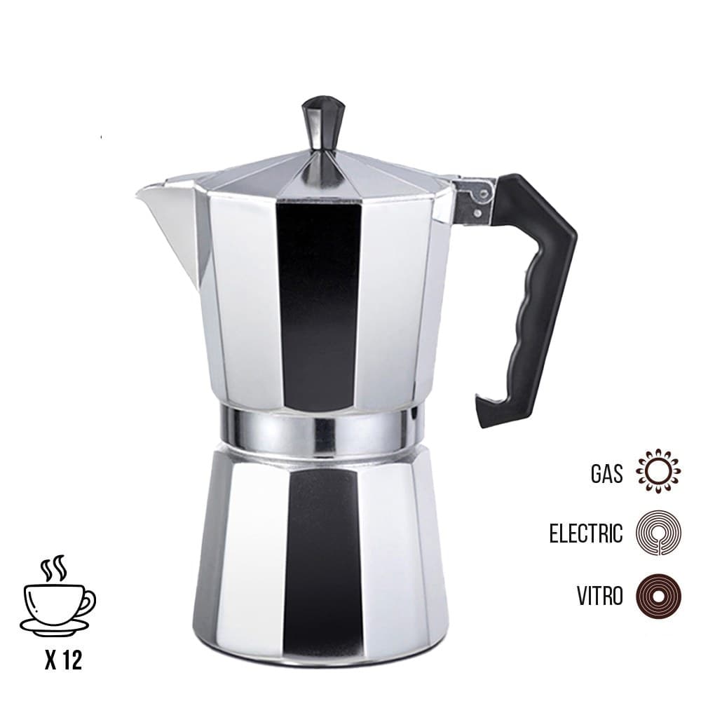 CAFETERA DE ALUMINIO 12 TAZAS