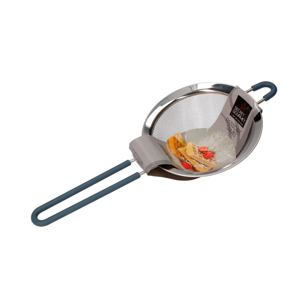 COLADOR INOXIDABLE CON MANGO DE SILICONA Ø13,5 cm