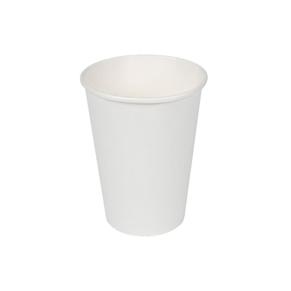 VASOS DE CARTÓN BLANCOS 330cc, 12 uds