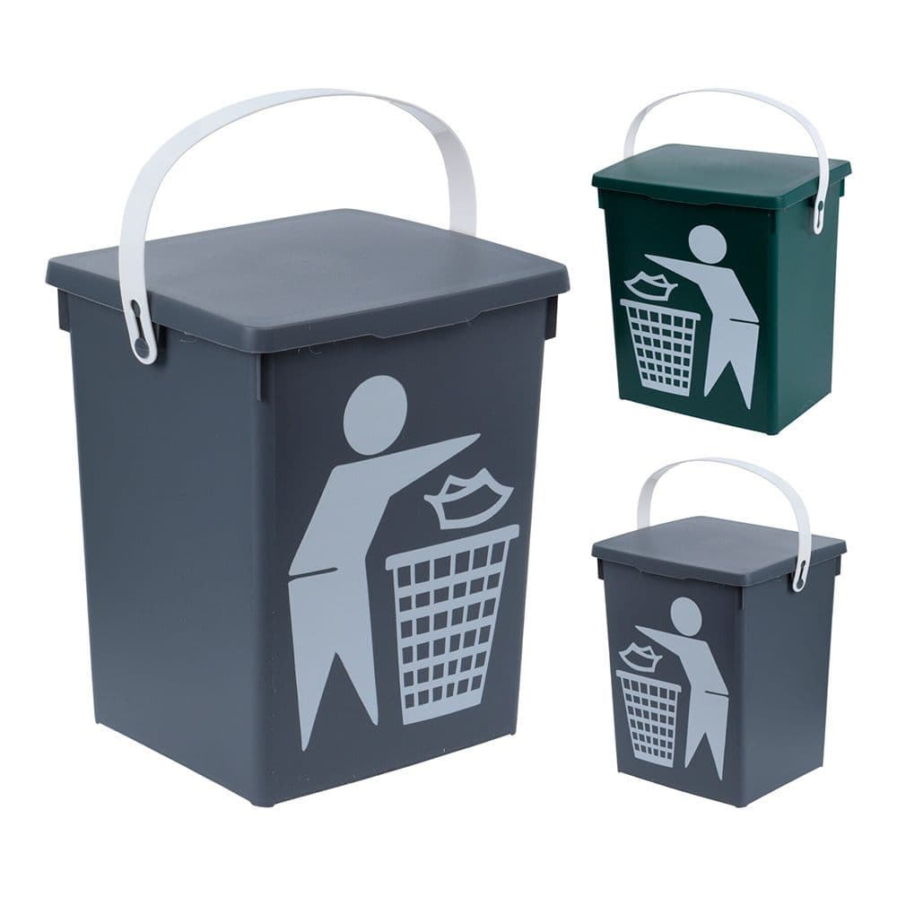 PAPELERA COLORES SURTIDOS 19,5 x 17 x 23,5 cm 5 l