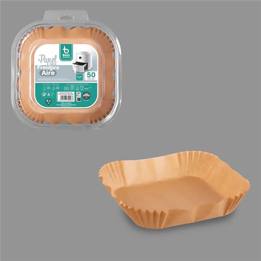 PAPEL CUADRADO FREIDORA AIRE 16 x 16 x 4,5 cm