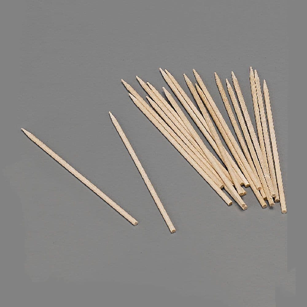 PINCHOS DE MADERA HIGIÉNICOS 2 x 100 mm, BLISTER 100 uds