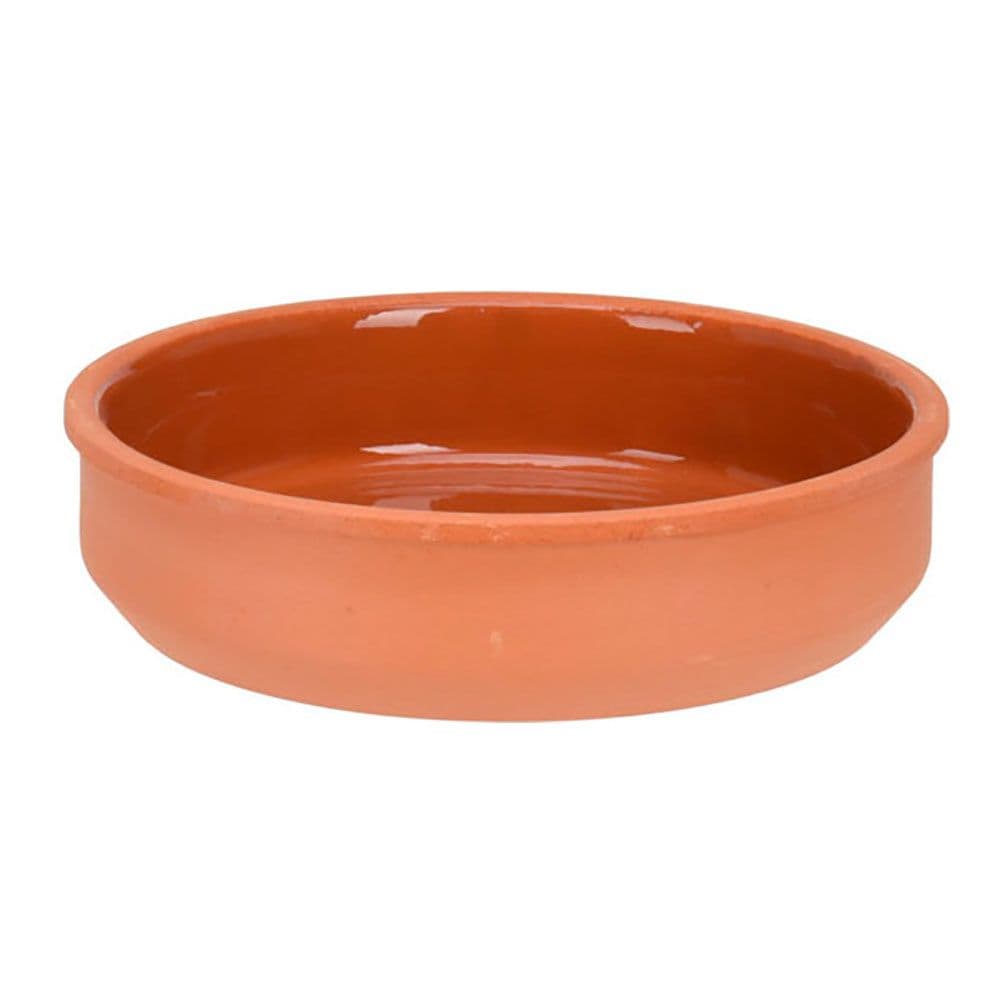 SET 2 CAZUELAS PARA APERITIVOS DE BARRO COLOR TERRACOTA 450 ml Ø15,5 x 3,8 cm
