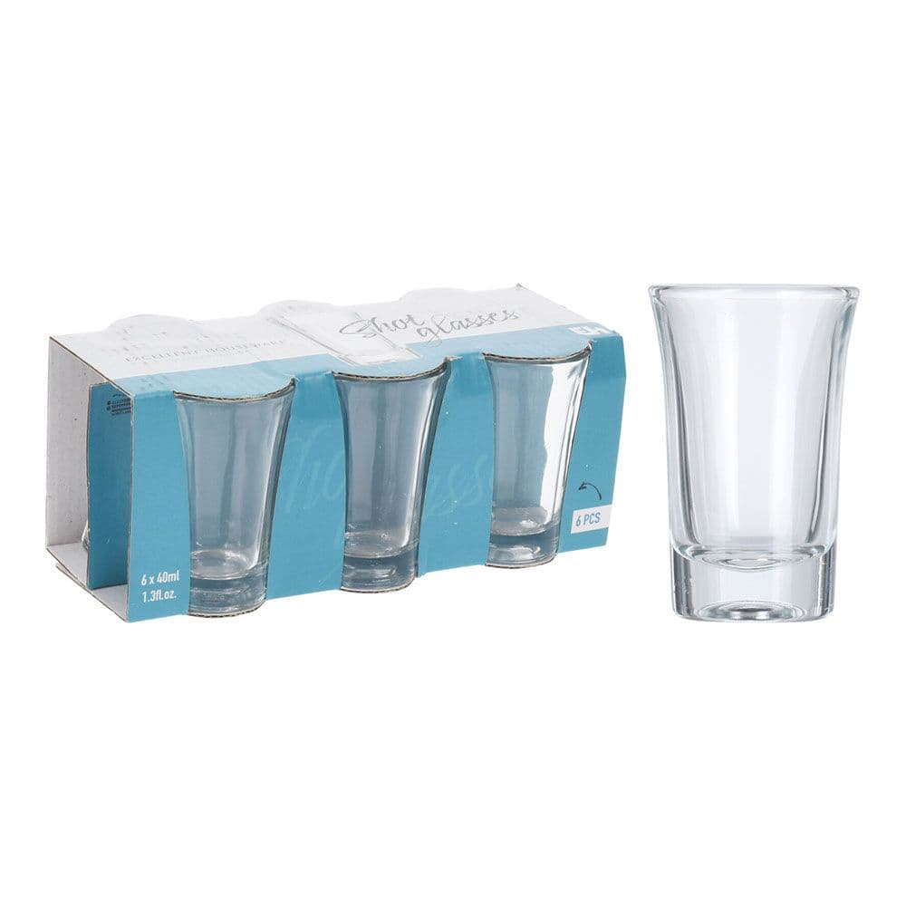 VASOS PEQUEÑOS DE CRISTAL 40 ml, 6 uds