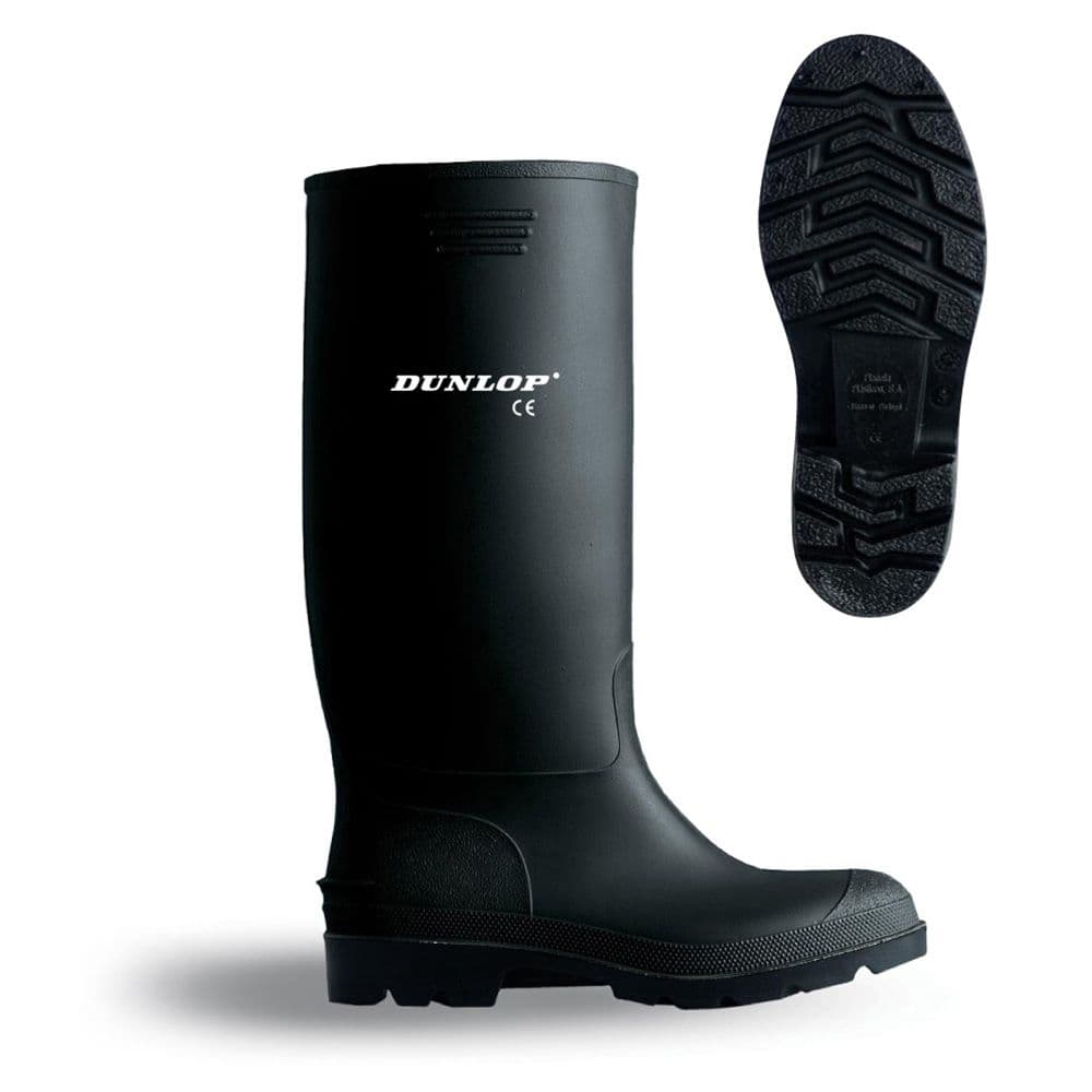 BOTA DE AGUA PVC CAÑA ALTA NEGRA TALLA 38