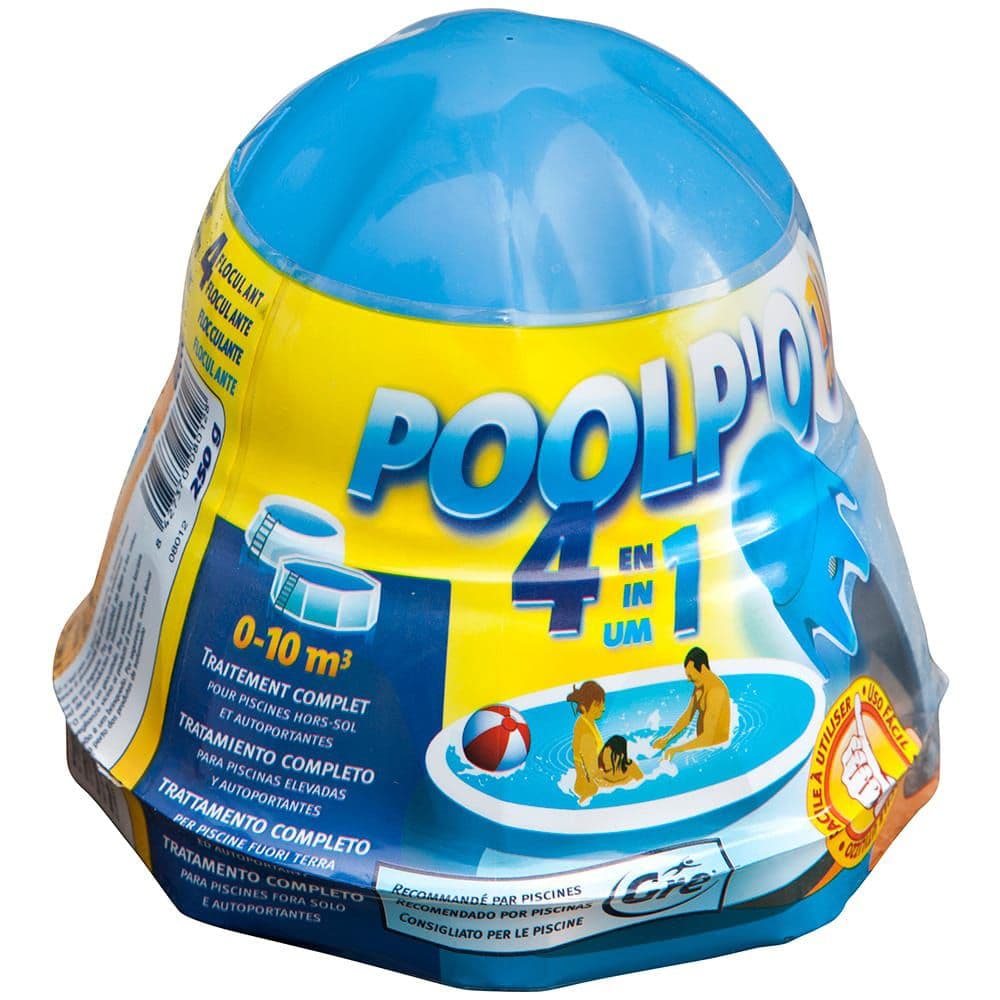 TRATAMIENTO PARA PISCINAS DESMONTABLES POOLP'O 0 - 10 m³ DE 250 g