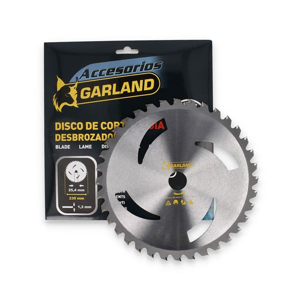 DISCO DE CORTE PARA DESBROZADORA, 36 DIENTES, Ø230 x 1,3 x 25,4 mm