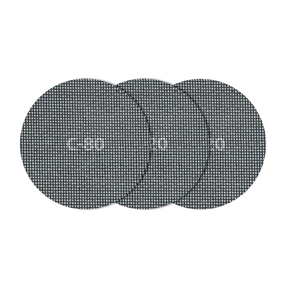 TEJIDOS DE REJILLA ADHERENTES CARBURO DE SILICIO Ø125 mm, GRANO 80/120/220, PACK 5 uds