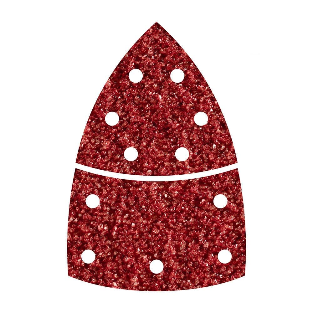 HOJAS DE LIJAR ADHESIVAS DE CORINDÓN PERFORADAS TRIANGULAR, GRANO 60, PACK 10 uds